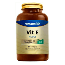 Vitamina E 400UI 4000% IDR Vitaminlife 60 cápsulas