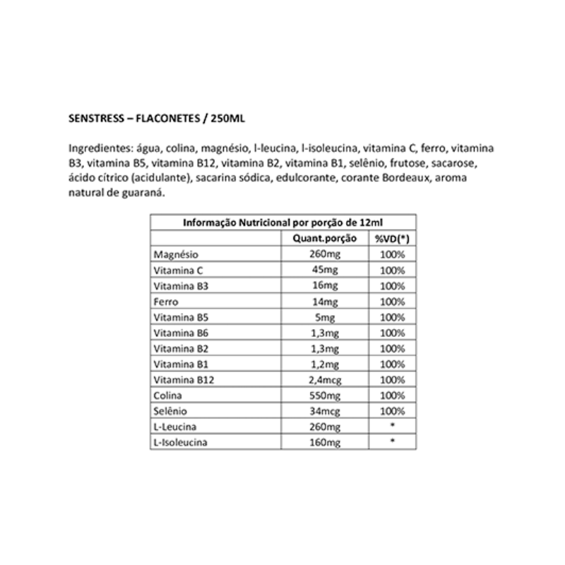 Informações nutricionais