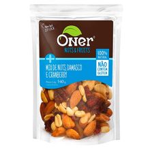 Mix de Nuts, Damasco e Cranberry 140g - Oner