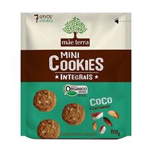 Cookies Orgânicos Coco e Castanhas Mãe Terra 120g