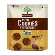 Cookies Orgânicos Banana e Cacau 120g - Mãe Terra