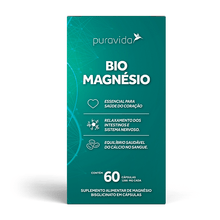 Bio Magnésio Pura Vida 1200mg com 60 cápsulas