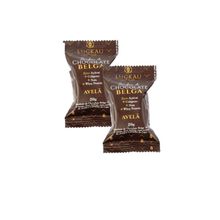 2x Bombom Chocolate Belga 54% com Creme de Avelã Luckau 20g