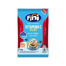 Bala de Gelatina Vitamina C Kids Minions Morango Fini 18g