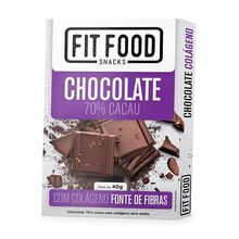 Chocolate 70% Colágeno 40g - Fit Food