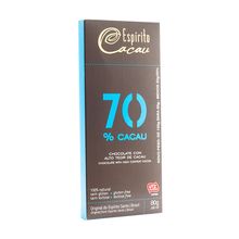 Tablete Chocolate 70% Cacau 80g - Espírito Cacau
