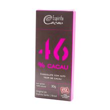Tablete Chocolate 46% Cacau 30g - Espírito Cacau