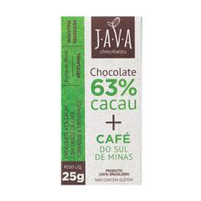 Chocolate 63% com Café 25g - Java Chocolates