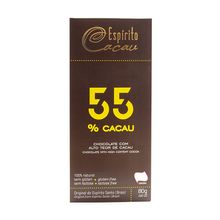Tablete Chocolate 55% Cacau 80g - Espírito Cacau