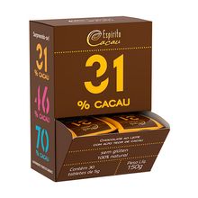 Tablete Chocolate 31% Cacau ao Leite 5g x 30 Espírito Cacau