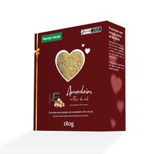 Coração de Chocolate Meio Amargo com Amendoim e Flor de Sal 180g