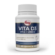 Vita D3 Vit C Zinco Vitafor 1000mg 60caps