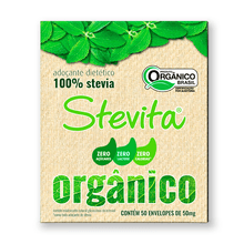 Adoçante Stevia 100% Orgânico Stevita 50 sachês
