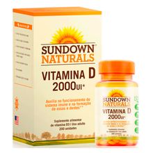 Vitamina D Sundown 2000UI com 200 cápsulas