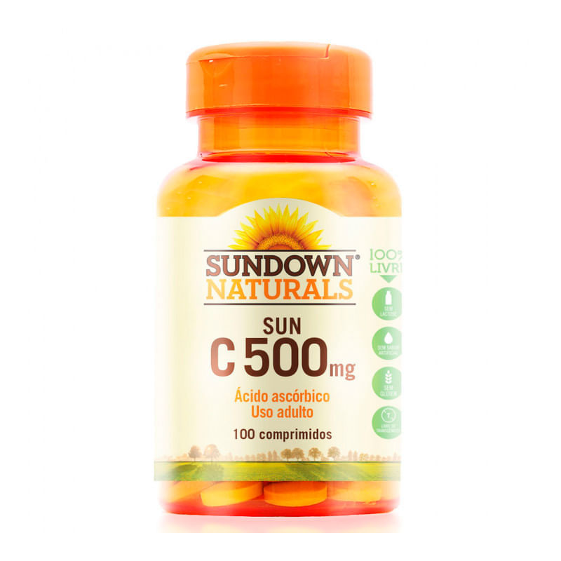 Vitamina C Sundown 500mg Com 100 Comprimidos Mundo Verde