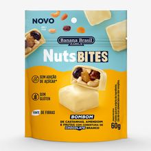 Nuts Bites Choco Branco Pouch 60g - Banana Brasil