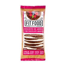 Snack Biscoito de Arroz com Chocolate Amargo 70g - Fit Food