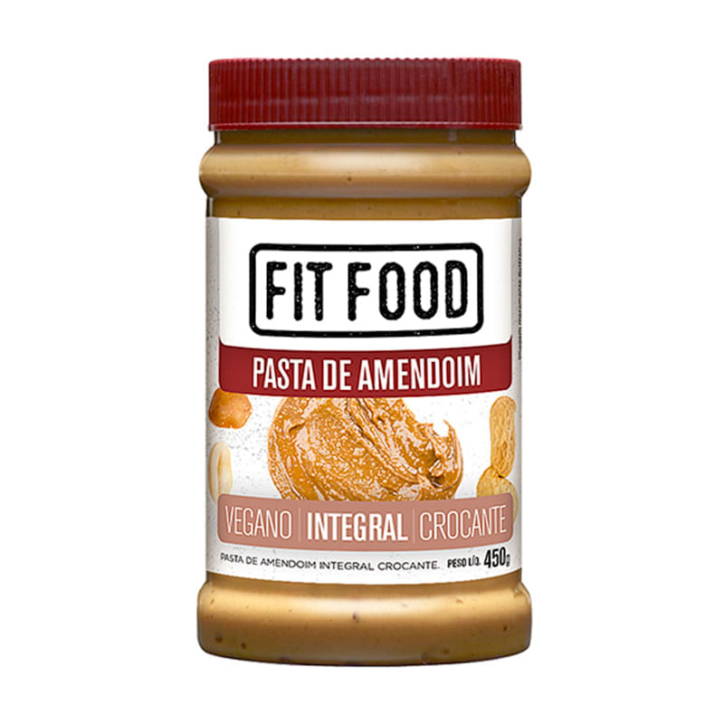 Pasta de Amendoim Crocante 450g - Fit Food - Mundo Verde
