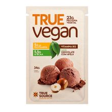 Proteína Vegan Chocolate e Avelã True Source 34g