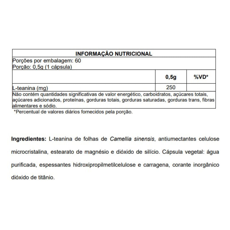 Informações nutricionais