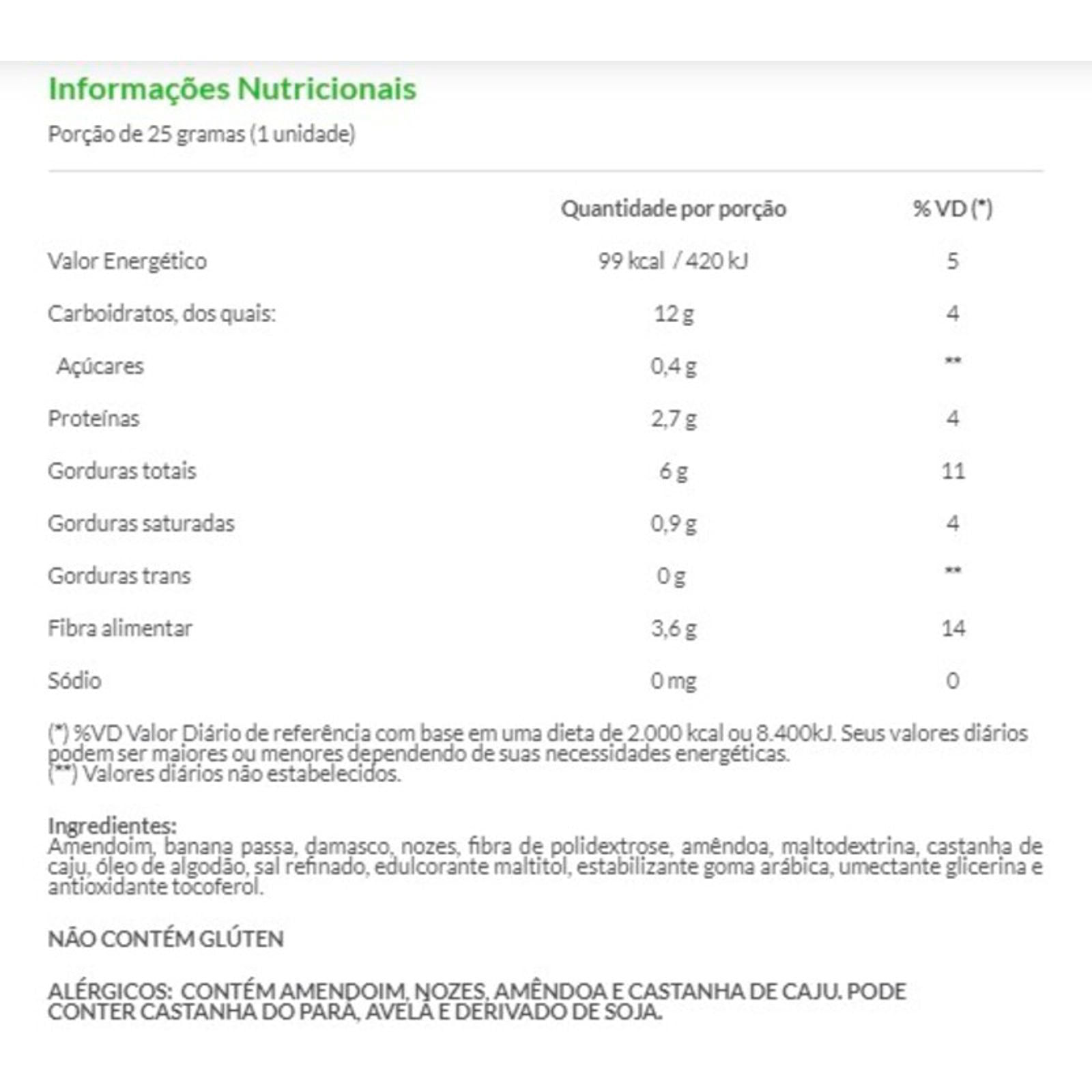 Informações nutricionais