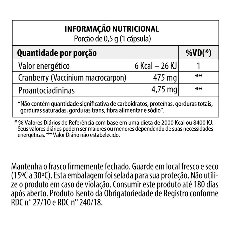 Informações nutricionais