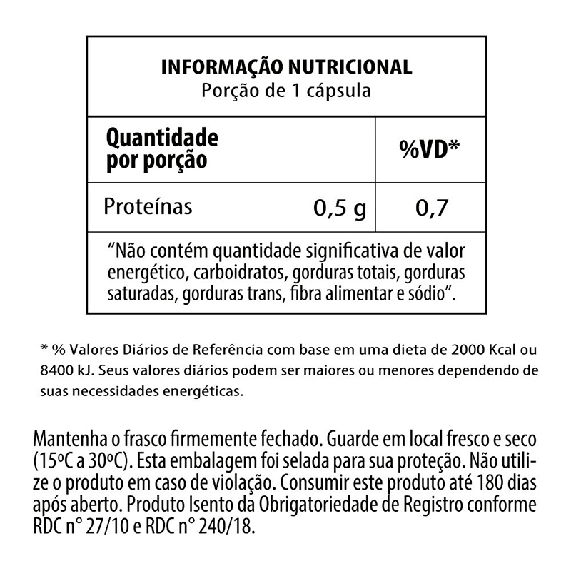 Informações nutricionais