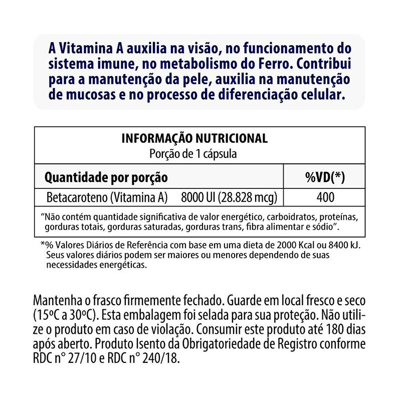 Informações nutricionais