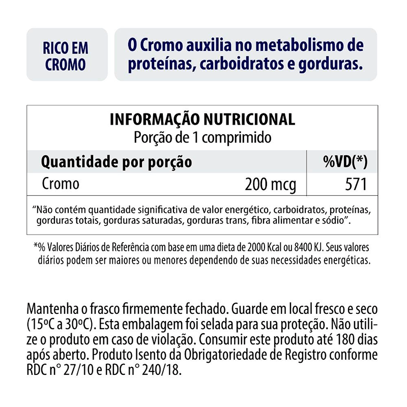 Informações nutricionais