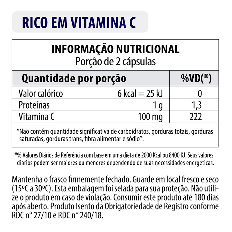 Informações nutricionais