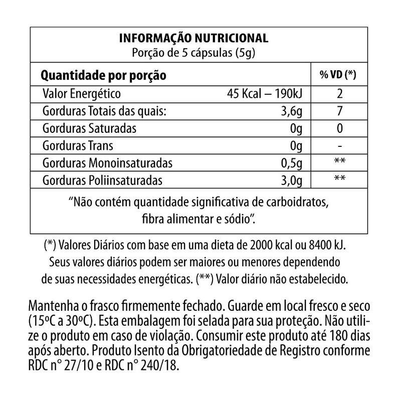 Informações nutricionais