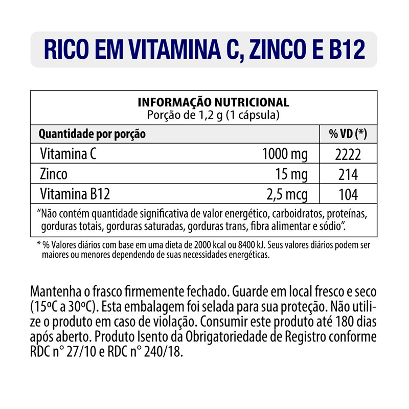 Informações nutricionais