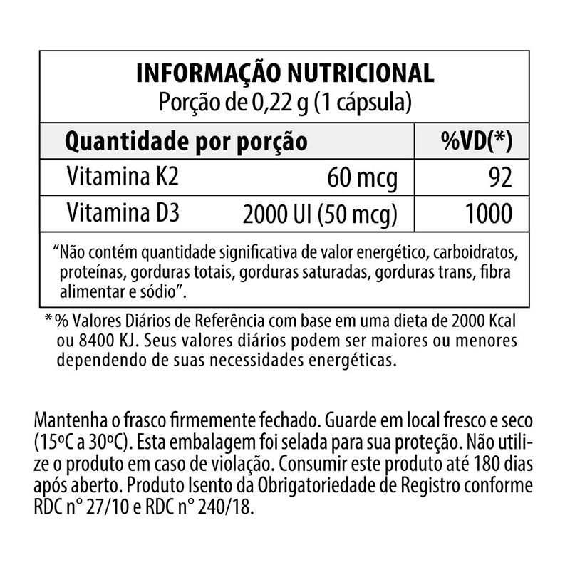 Informações nutricionais