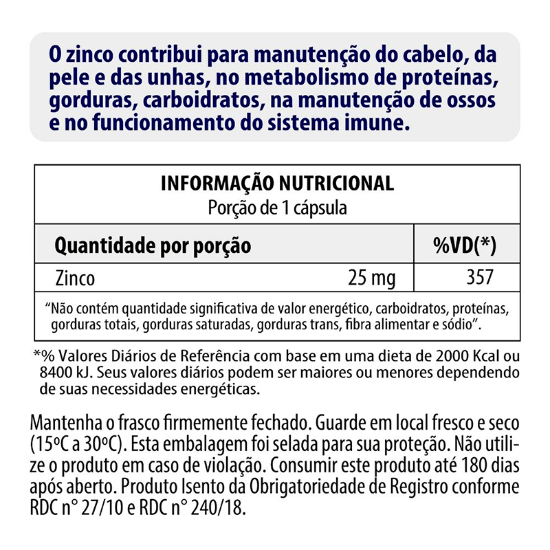 Informações nutricionais