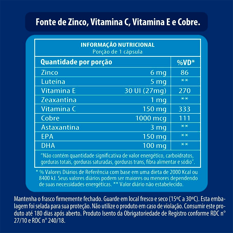 Informações nutricionais