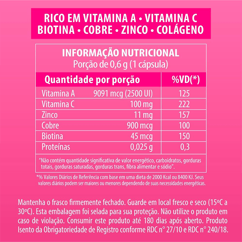 Informações nutricionais