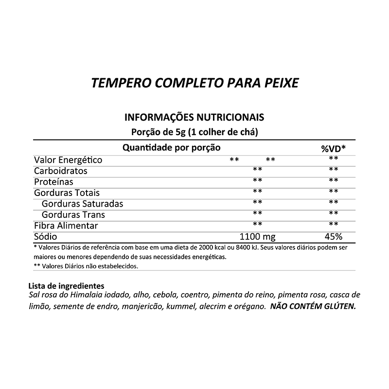 Informações nutricionais