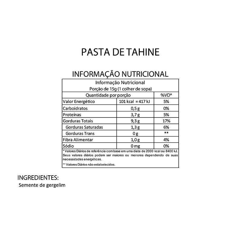 Informações nutricionais