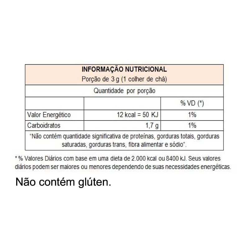 Informações nutricionais