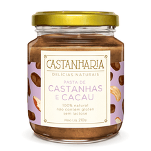 Pasta de Castanhas e Cacau 210g - Castanharia