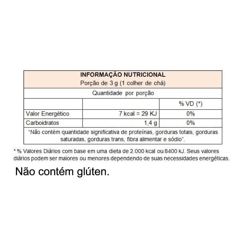 Informações nutricionais