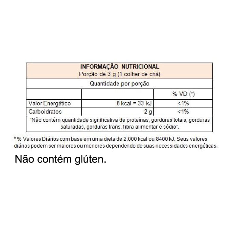 Informações nutricionais