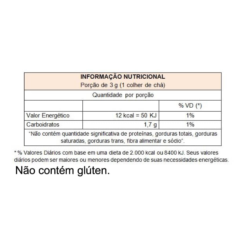 Informações nutricionais