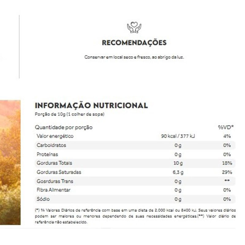 Informações nutricionais