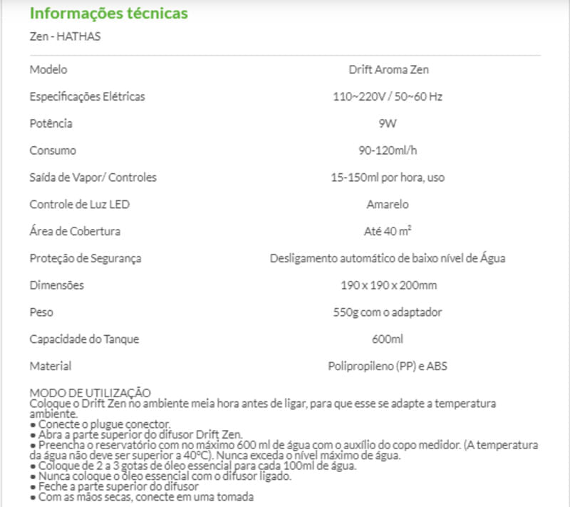 Informações nutricionais