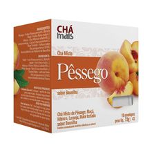 Chá Misto Pêssego, Maçã e Hibisco 10 sachês - Chá Mais