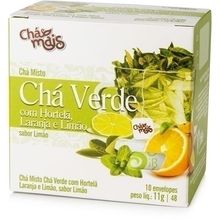 Chá Verde, Hortelã, Laranja e Limão 10 Sachês - Chá Mais