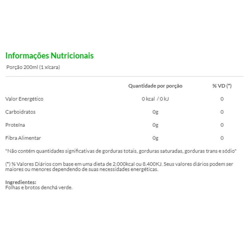 Informações nutricionais