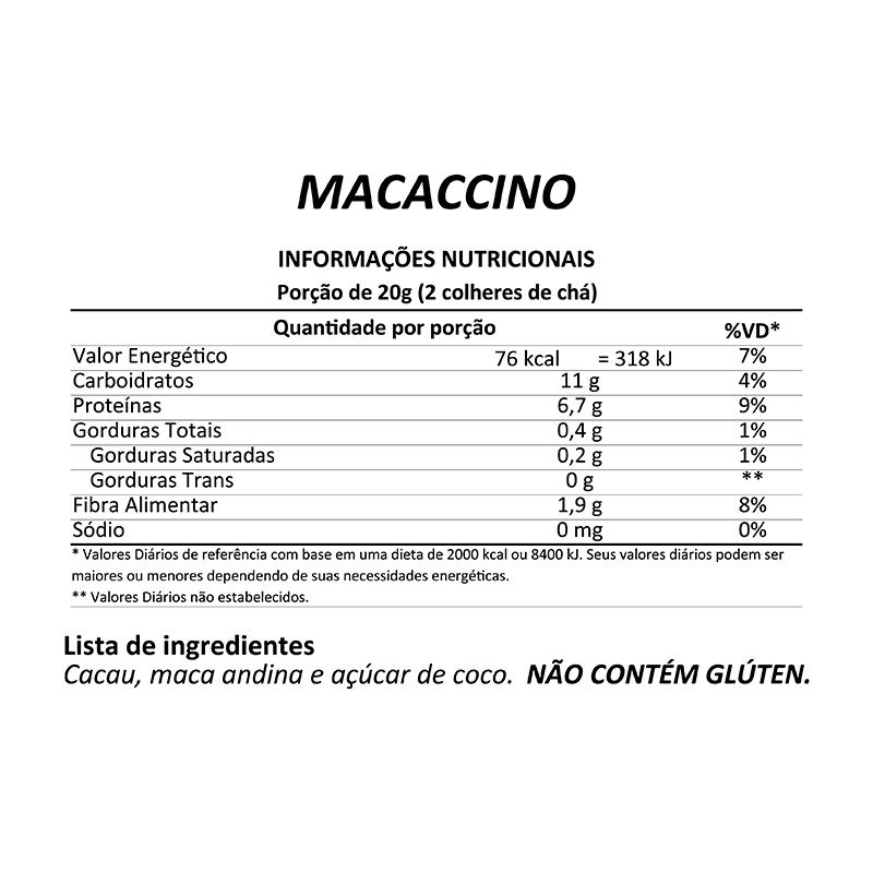 Informações nutricionais