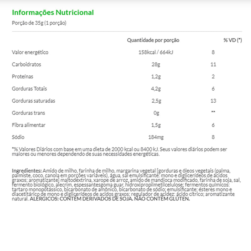 Informações nutricionais